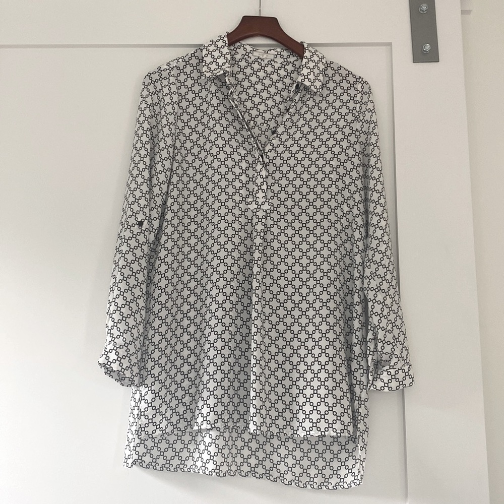 Long sleeve button down long shirt